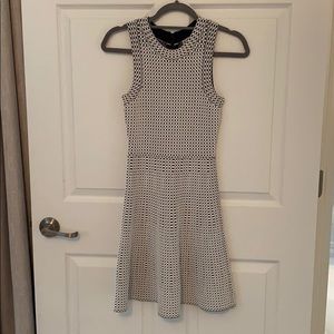 Michael Kors black and white scuba dress